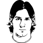 Sticker portrait lionel messi