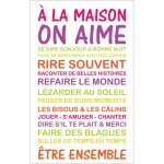 Sticker poster citation a la maison on aime Sticker poster citation a la maison on aime