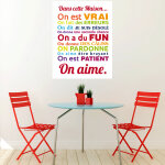 Sticker poster dans cette maison multicolore Sticker poster dans cette maison multicolore