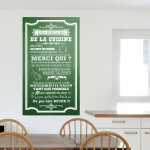 Sticker poster les règles de la cuisine style ardoise Sticker poster les règles de la cuisine style ardoise