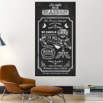 Sticker poster les règles de la maison style ardoise design Sticker poster les règles de la maison style ardoise design