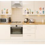 Stickers pots de fleurs sur tagres