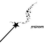 Sticker prénom personnalisable baguette magique Sticker prénom personnalisable baguette magique