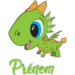 Sticker prénom personnalisable bébé dinosaure Sticker prénom personnalisable bébé dinosaure