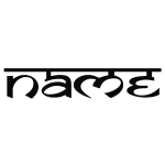 Sticker prnom personnalisable calligraphie indien