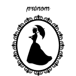 Sticker prnom personnalisable came d'une princesse