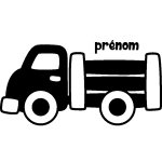 Sticker prnom personnalisable camion