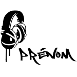 Sticker prnom personnalisable casque design