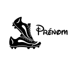 Sticker prénom personnalisable et ses chaussures de foot Sticker prénom personnalisable et ses chaussures de foot