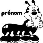 Sticker prénom personnalisable chenille Sticker prénom personnalisable chenille