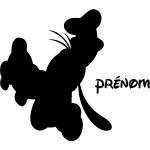 Sticker prénom personnalisable le chien maladroit Sticker prénom personnalisable le chien maladroit