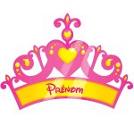 Sticker prénom personnalisable couronne de princesse Sticker prénom personnalisable couronne de princesse