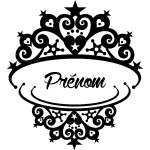 Sticker prnom personnalisable diadme de princesse