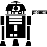 Sticker prénom personnalisable droïde 2 Sticker prénom personnalisable droïde 2