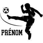 Sticker prnom personnalisable footballeur de choc
