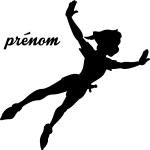 Sticker prénom personnalisable le garçon volant Sticker prénom personnalisable le garçon volant