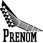 Sticker prénom personnalisable guitare Sticker prénom personnalisable guitare