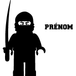 Sticker prénom personnalisable jouet ninja Sticker prénom personnalisable jouet ninja