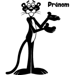 Sticker prénom personnalisable la panthère Sticker prénom personnalisable la panthère