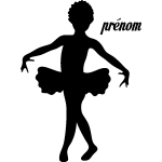 Sticker prénom personnalisable petit rat d'opéra Sticker prénom personnalisable petit rat d'opéra