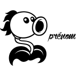 Sticker prénom personnalisable plante Sticker prénom personnalisable plante