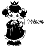 Sticker prnom personnalisable la princesse gourmande