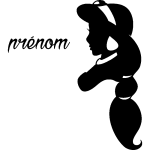 Sticker prnom personnalisable princesse orientale