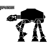 Sticker prénom personnalisable robot d'assault Sticker prénom personnalisable robot d'assault