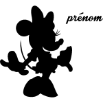 Sticker prénom personnalisable la souris coquette Sticker prénom personnalisable la souris coquette
