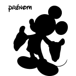 Sticker prénom personnalisable la souris joyeuse Sticker prénom personnalisable la souris joyeuse