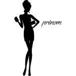 Sticker prénom personnalisable top model Sticker prénom personnalisable top model