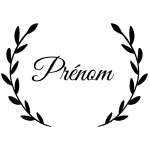 Sticker prénom personnalisé couronne de fleurs Sticker prénom personnalisé couronne de fleurs