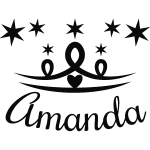 Sticker prnom personnalis couronne princesse