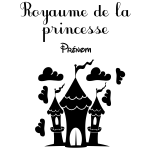 Sticker prnom personnalis royaume de la princesse