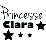 Stickers prnom princesse et les toiles