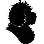 Sticker profil de chien