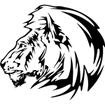 Sticker profil crinire de lion