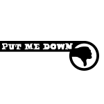 Sticker put me down design Sticker put me down design