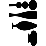 Sticker quatre silhouettes de vases