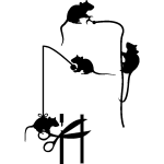 Sticker rats travaillant Sticker rats travaillant