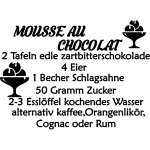 Sticker recette cuisine mousse au chocolat