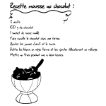 Sticker recette mouse au chocolat