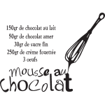 Sticker recette   mousse au chocolat