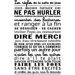Sticker les rgles de la salle de jeux