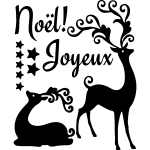 Sticker rennes de nol (franais)