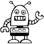 Sticker robot venu d?espace