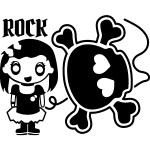 Sticker rock fille