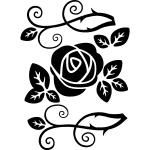 Sticker rose pousse