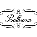 Sticker salle de bain arabesque