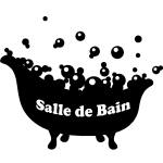 Sticker salle de bain - baignoire avec bulles Sticker salle de bain - baignoire avec bulles